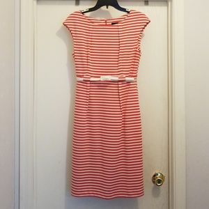 Connected Apparel Red and White Striped Dress 10